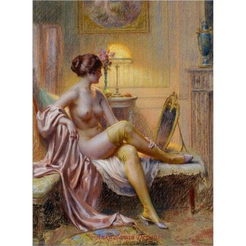 Needlework for embroidery DIY DMC High Quality - Counted Cross Stitch Kits 14 ct Oil painting - The Toilette
