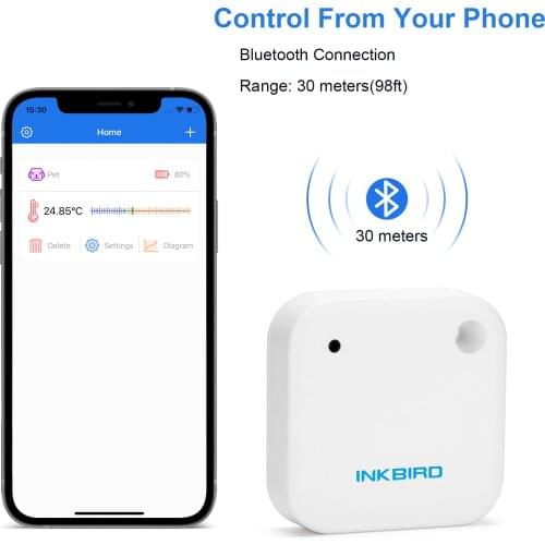 Inkbird 3 Types of IBS-TH2 Smart Bluetooth Thermometer&Hygrometer Temperature Humidity Sensor for Home Weather Station Data Expt