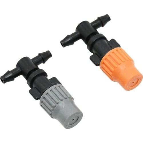 Wxrwxy Fog nozzle mist water sprayer barbed 1/4" tee connector Garden adjustable nozzle watering sprinklers 8pcs