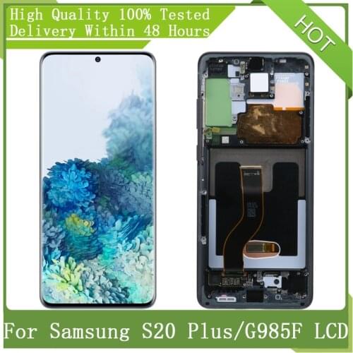 6.7“ Super AMOLED LCD For SAMSUNG GALAXY S20 PLUS G985 G985F G985F/DS With Frame LCD Display Touch Screen Digitizer Assembly