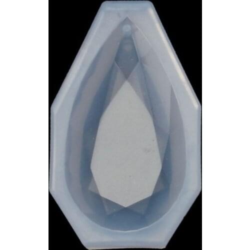 1 Pc Faceted Teardrop Pendant Silicone Resin Mold Jewelry Making DIY Craft Tools