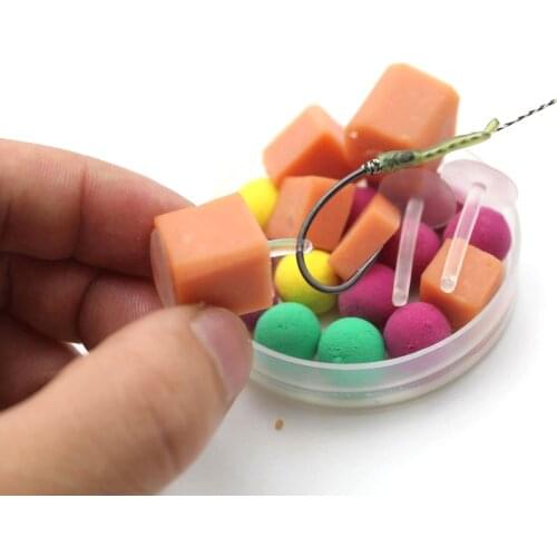 20PCS Carp Fishing Hair Stops Beads Carp Bait Screw Boilie Insert Stoppers Fishing Method Feeder Carp Fishing Tackle Accessories