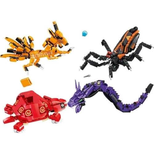 2021 Snake Spiders Nine Tails Foxs Tortoises Uzumakis Mitsuki Gaaras Namikazes Building Blocks Classic Model Sets Bricks Kid Kit