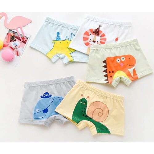 5pcs/lot Kids Boys Underwear Cartoon Childrens Shorts Panties for Baby Boy Boxers Panty Teenager Underpants 2-14T BU032