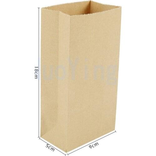 50pcs/100pcs Wholesale Kraft paper bags food packaging bags baking packaging takeaway bag bread packaging paper bag