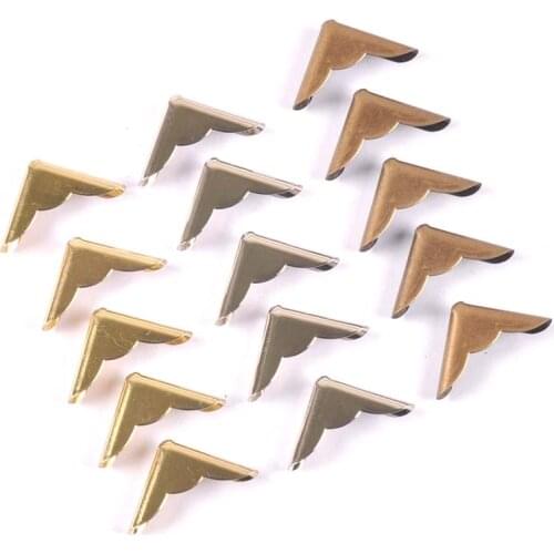 50pcs 22x22mm Antique Metal Book Scrapbooking Notebook Albums Menus Folders Corner Protectors Bronze Tone
