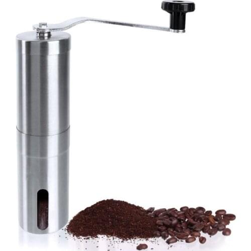 50Pcs Wholesale Stainless Steel Coffee Bean Grinder Hand Grinder Ceramic Manual Portable Mini Manual Hand Coffee Grinder 30G SN