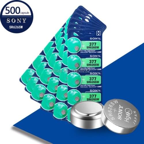 500pcs For Sony 1.55V AG4 Battery SR626 377 LR626 LR66 SR66 SR626SW 377A Button Cell Watch Coin G4 Batteries For Gadgets Watches