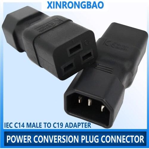 IEC 320 C19 to C14 AC Power Adapter Plug PDU PSU APC UPS C14 male to C19 adapter, IEC C19 to C14 Computer room server power 16A