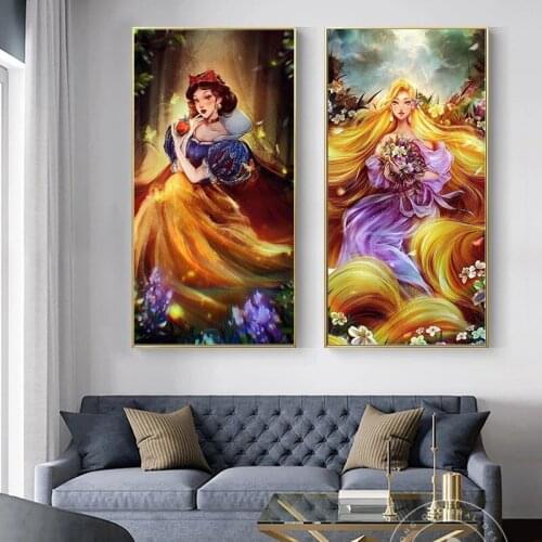 5D DIY Diamond Painting Disney Anime Poster Cartoon Princess Long Hair Cross Stitch Kit Full Drill Embroidery Mosaic Home Decor