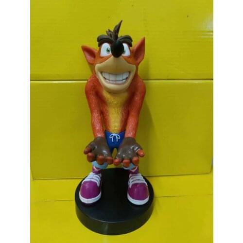 Anime Crash Bandicoot Action Figure Game Mobile phone stand PVC Collectible Model Toys 20cm