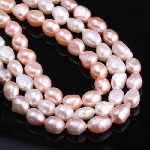 New Natural Freshwater Irregular Purple White Pearl Beads Making For Jewelry Bracelet Necklace Accessories Women Gift Size 8-9mm