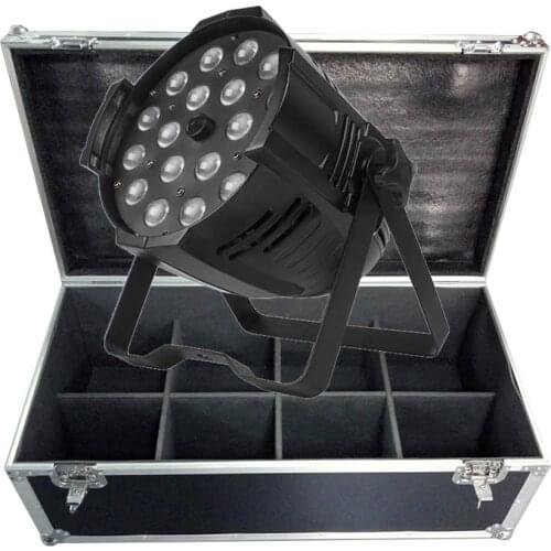 Flight Case 8pcs 18x18W RGBWA UV 6in1 Indoor Led Par Light DMX Zoom Lyre Party Event DJ Club 18x12W 4in1 Wash Lamp SHEHDS
