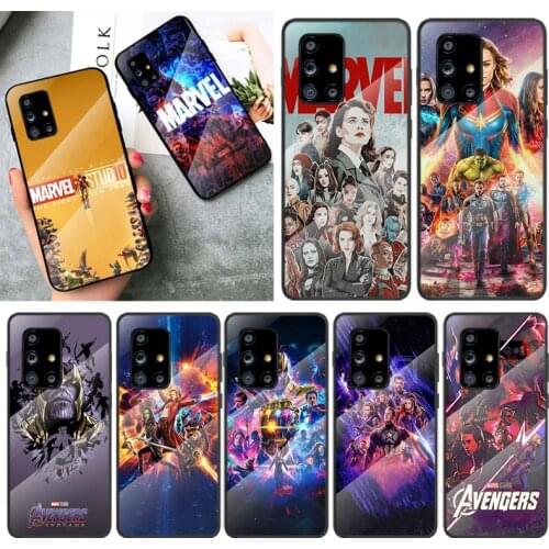 Marvel Avengers Assemble For Samsung Galaxy A91 A81 A72 A71 A52 A51 A41 A31 A21S A11 A01 Tempered Glass Cover