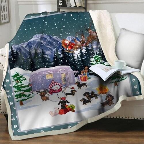 Merry Christmas Print Square Sherpa Blanket snow scene Picnic Sofa Thick throw Blanket Bedroom bedding couch quilt Home textiles