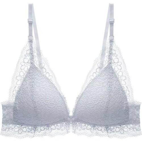 Linbaiway Lace Wireless Push up Bras for Women Seamless Bra Big Size Bralette Plus Size Brassiere Bra Vest Thin Lingerie