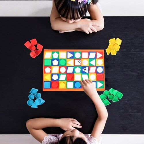Logic Thinking Geometric Sorter Educational Intelligent Color Shape Block Memory Training Accessory for Children Gift