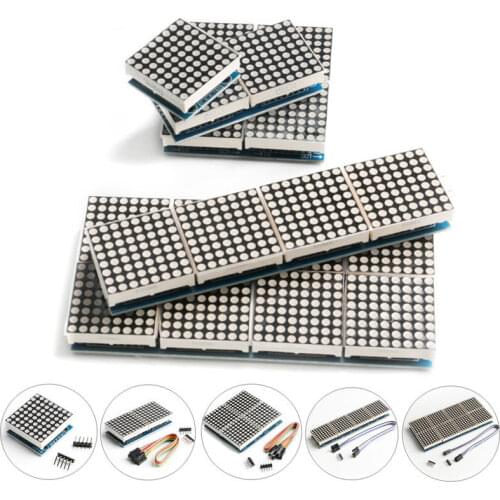 MAX7219 8*8 Dot Matrix LED display module 8/4/2 in one Digital Tube Microcontroller Control Module For Arduino DIY KIT