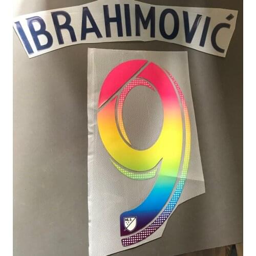 MLS League Ibramimovic Rainbow Nameset Vela Customize Any Nameset Number Printing Soccer Patch Badge