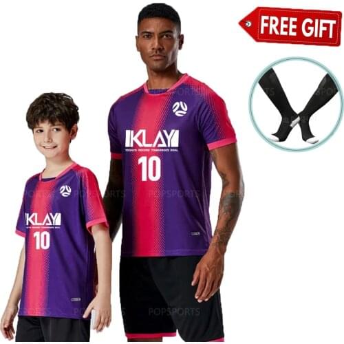 Football Men Soccer Jerseys Set Survetement Boys girl Football Training Uniforms Team Football Jerseys Sets free Socks