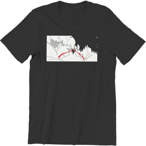 Men Devilman Crybaby Amon Anime T-Shirts Funny Tops Ryo and Akira Pure Cotton Tees Harajuku TShirt