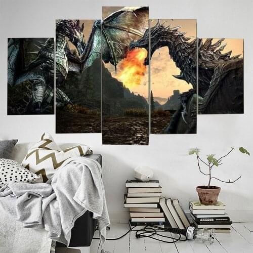 5 Pieces Wall Art Canvas Painting game Poster Modern Decorative Canvas Pictures For Living Room Home Decor Framed