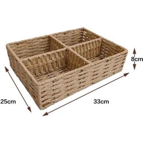 2021 New Environmentally Friendly Desktop Storage Box Classification Storage Baskets Hand-woven Baskets Finishing Baskets