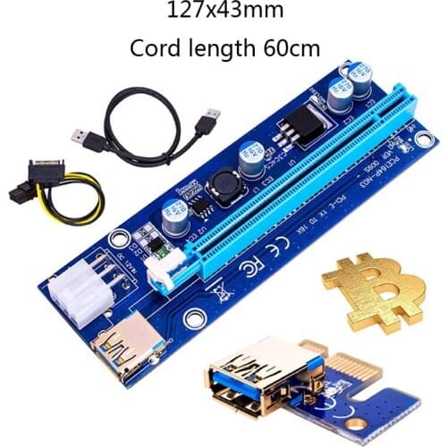 PCI-E PCIE Riser Extender Gold USB Riser 009S PCI-E Riser Card for for BTC Miner P9YE