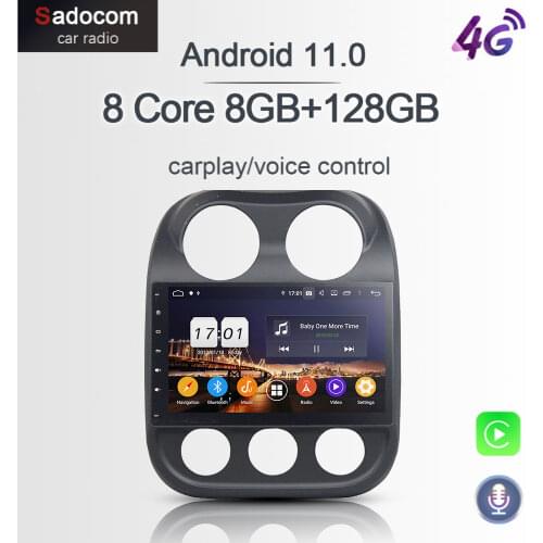 PX6 10.1" DSP TDA7851 Android 10.0 4GB+64GB+8 core Car DVD Player GPS Glonass autoradio Bluetooth 5.0 For Jeep Compass 2014 2015