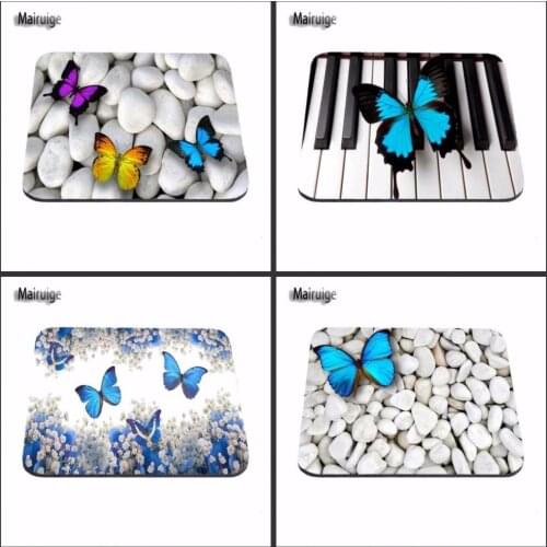 Mairuige Green Butterfly Art Best-selling anti-skid mouse pad Computer animal mouse pad for office family game player