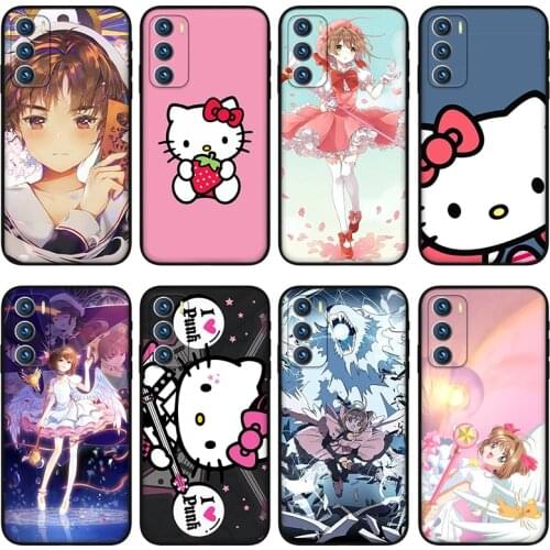 Anime Pink Cat phone case for oppo Reno 4 6 pro Puls Z Silicone case for oppo realme GT Q3 Q2 GTneo X7 X50 pro