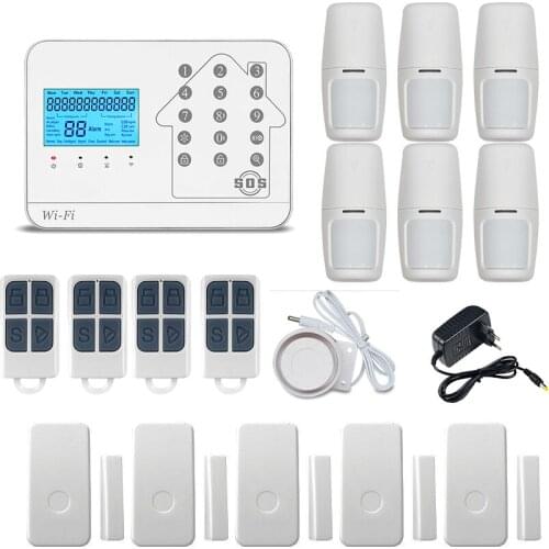 Wifi Alarm System PSTN APP Control Wireless GSM Home Security Alarm System DIY Kit With Motion Detector Sensor Burglar