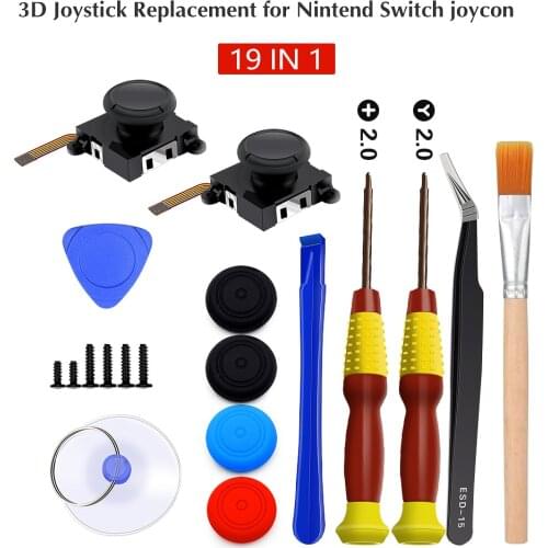 Analog Joystick Replacement for Nintend Switch Sensor Module Repair Tool Joycon Repair Kit Thumb Stick Caps for Nintendo Switch