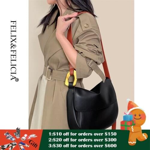 FELIX&FELICIA Factory Genuine Leather Crossbody Bags For Women 2021 Trend Hand Bag Fashion Branded Trending Shoulder Handbags