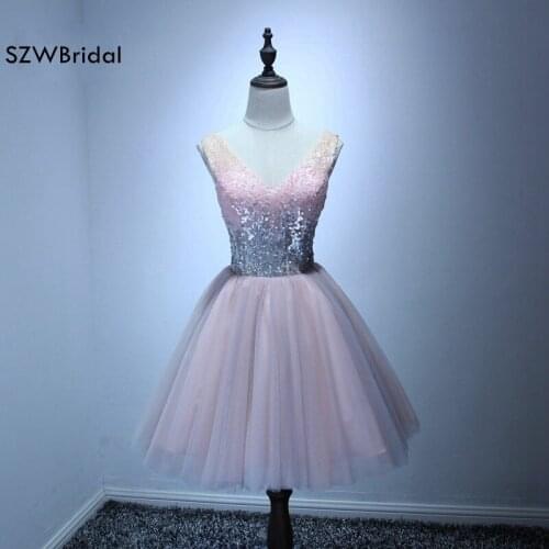 Розовые летние платья SZWBridal China At AliExpress