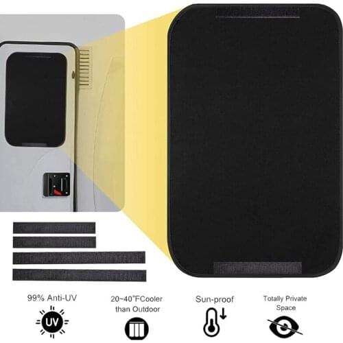 RV Door Window Shade Cover 16 x 25Inch Window Sunshield Cover for Camper Travel Trailer Motorhome
