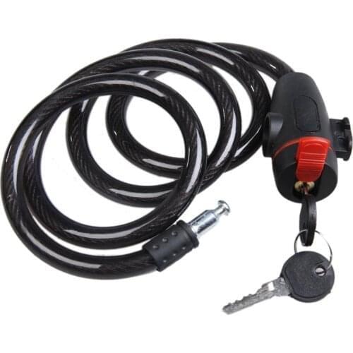 Universal Anti-Theft Bike Bicycle Lock Stainless Steel Cable Coil For Castle Motorcycle Cycle Mtb Bike Security Lock With 2 Key