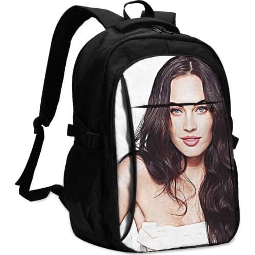 Megan Fox Backpacks Durable Unique Charger USB Backpack Back To School Woman Bags