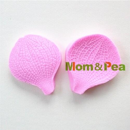 Mom&Pea 0813 Free Shipping Petal Shaped Silicone Press Mold Cake Decoration Fondant Cake 3D Mold Food Grade