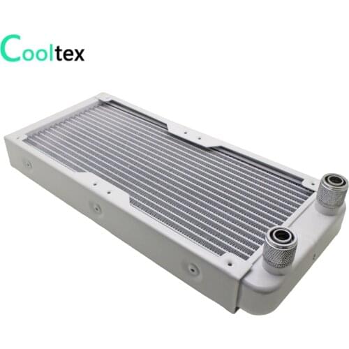 100% new White 240mm Aluminum water cooled radiator cooling for computer CPU Laser industrial cooler Heat Exchanger