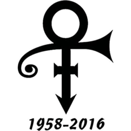 15X11.1CM 1958-2016 Prince Symbol Music Musician Decal Vinyl Car Sticker Car-Styling S8-0108