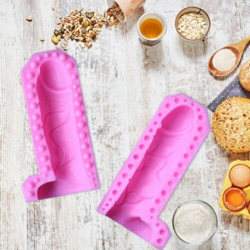 14.2CM Penis Shaped 3D Cake Mould Dick Silicone Soap Fondant Mold Adult Birthday Party Spoof Kitchen Accessories