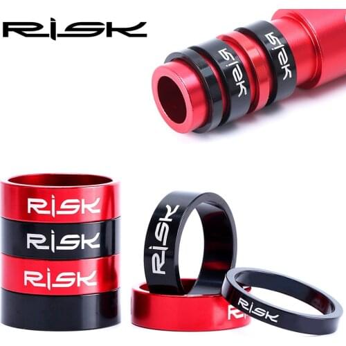 4pcs 5/10mm Bike Fork Washer Stem Spacers Aluminum Alloy Bicycle Headset Washer Raise Handlebar