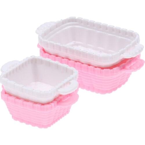 4Pcs Environmental Miniature Food Storage Model Decoration Dollhouse Accessories Basket Dollhouse Furniture Kitchen Toys