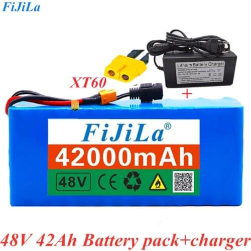 48V 42000mAh 1000 watt 13S3P 18650 battery MH1 54.6v e-bike scooter with 25A discharge BMS with+ charger