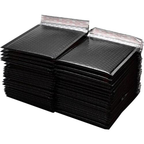 50pcs /Lot Gold Paper Bubble Padded Mailers Envelopes Gift Bag 150x180mm Bubble Mailing Envelope Bag Packaging Shipping Bags