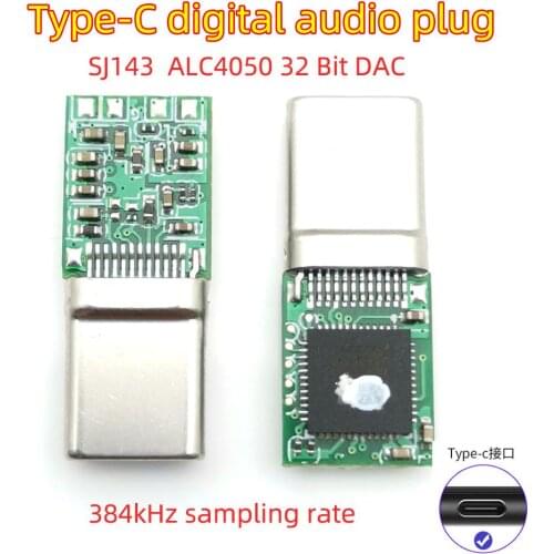 Type-c Audio plug Wire bonding connector Digital signal Audio module Earphone Plug DIY Replace Repair parts Micro sound card