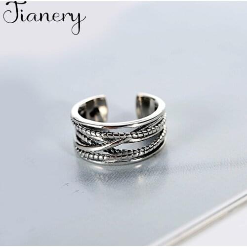 Bohemian Charm Boho Big Chains Lines Rings For Women Lover Wedding Bridal Valentines Gifts Men Open Retro Antique Rings 2021