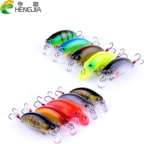 Hengjia 10pcs 9.6g quality professional Swim Fishing Lure isca Artificial Hard Crank Bait pesca Fishing Wobblers japan Crankbait