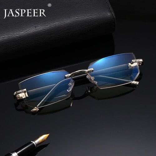 JASPEER Vintage Rectangle Reading Glasses For Men Retro Eyewear Farsightedness Presbyopia Diopter +1.0 to +4.0
